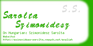 sarolta szimonidesz business card